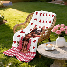Yorkshire Dog Print Flannel Blanket, product photo 5 of 6